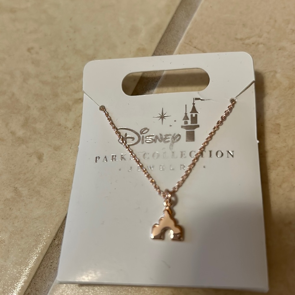 Disney castle necklace